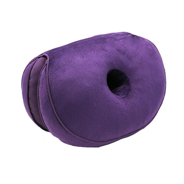 Многофункциональная двойная комфортная подушка для сиденья из пены памяти для бедер, подъемник сидения, красивая латексная подушка для сидения, удобная для дома - Цвет: Фиолетовый