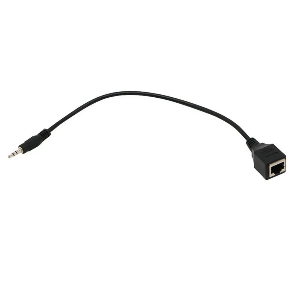 3,5 мм 1/" штекер аудио кабель для Rj45 разъем Ethernet адаптер короткий кабель
