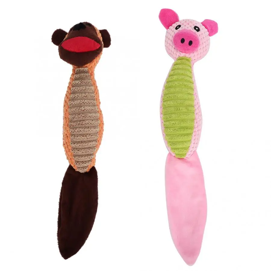 Dog Toy Soft Plush Pet Sounding with Ringing Paper Teeth Cleaning Protection Chewing Biting Interactive Training Toy for Dogs