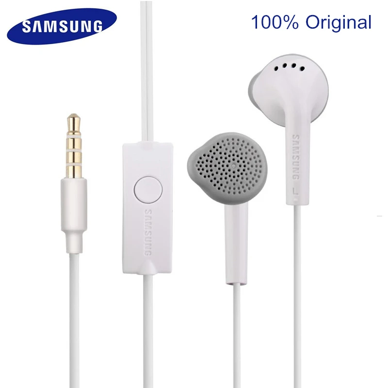 New Original For Samsung S5830 In-Ear Earphones 3.5mm Sport Earbuds Wired Line Type Headsets S9 S10 A10 A30 J5 J7 EHS61 MIC | Электроника