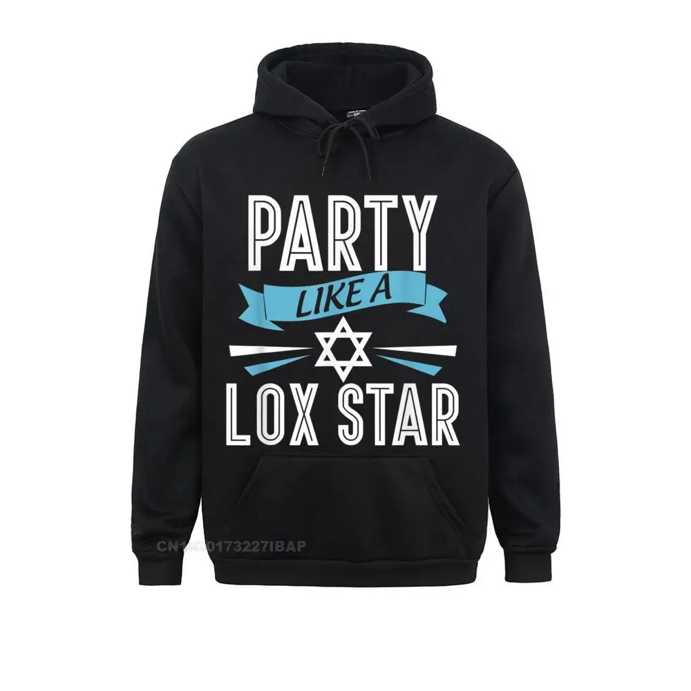 Party Like Lox Star Funny Jewish Hoodie With Star Of David Hip Hop Men