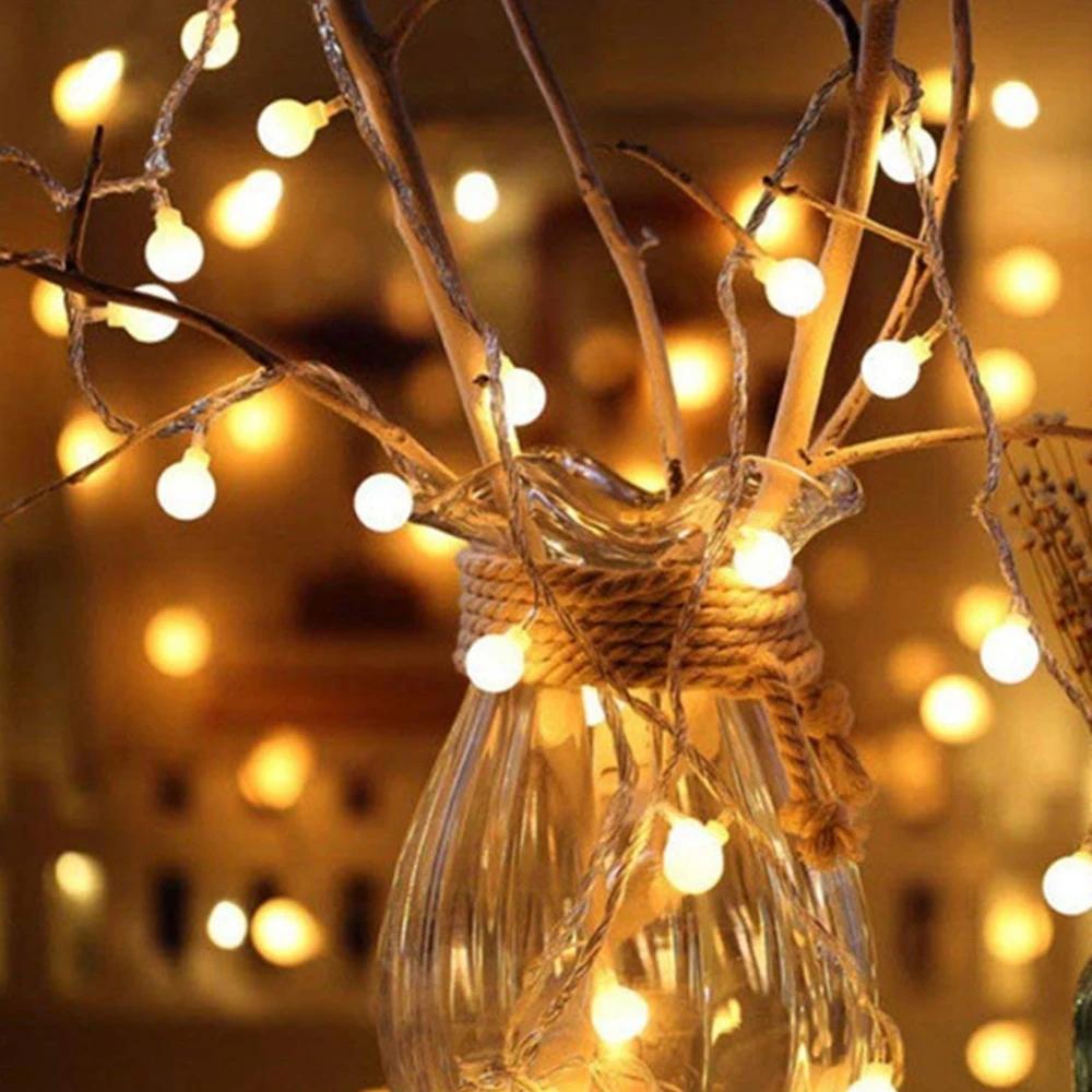 20led гирлянды с белыми сферическими USB звездами гирлянды праздничные декоративные огни Рождественские снежинки Огни наружное освещение