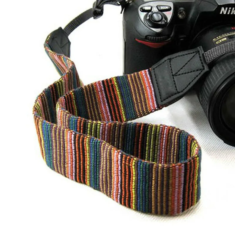 

Rainbow Colorful Beauty Vintage Style Stripes Soft Neck Camera Straps Shoulder Replacement Belt Grip For Universal Camera DSLR