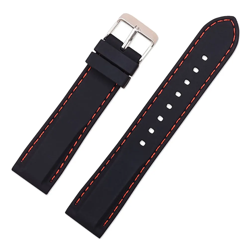 Black-red 18 мм 20 мм 22 мм сменный ремешок для часов Quick Release ремешок для часов Fossil Sport 43 мм ремешок для Garmin Active S Belt - Цвет: Black-red