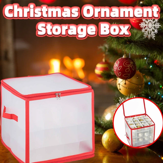 Christmas Ornament Storage Box Organizer, Xmas Decoration Storage