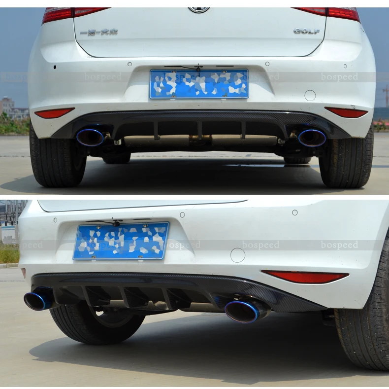 Подходит для Volkswagen Golf 7 GTI Revozport углеродного волокна задний диффузор бампер задний спойлер