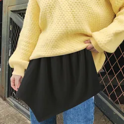 Underskirts elástico de cintura alta moletom feminino em camadas sheer irregular hem extender metade deslizamento mais tamanho saia muje