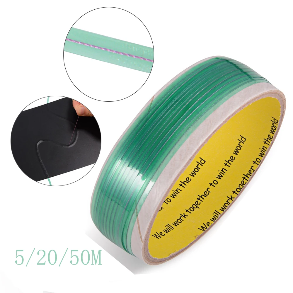 

FOSHIO 5m/20m/50m Vinyl Cutting Trim Wrap Tool Car Film Sticker Knifeless Tape Design Line Auto Window Tint Cleaning Applicator