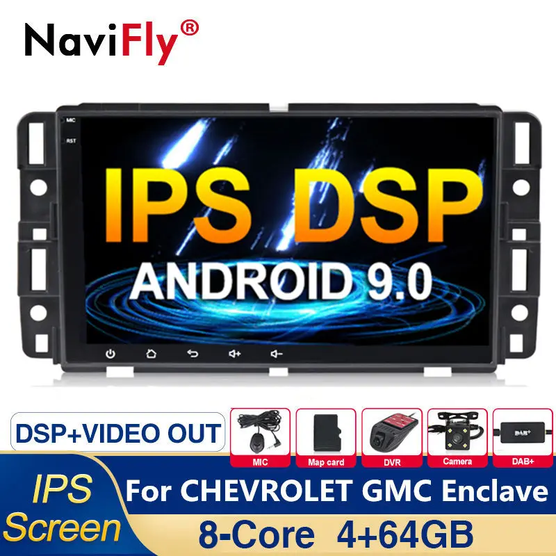 " ips DSP Android 9,0 8 ядерный Автомобильный gps навигация для GMC Yukon Sierra Tahoe Acadia Suburban Chevrolet Enclave Автомобильный dvd Радио gmc