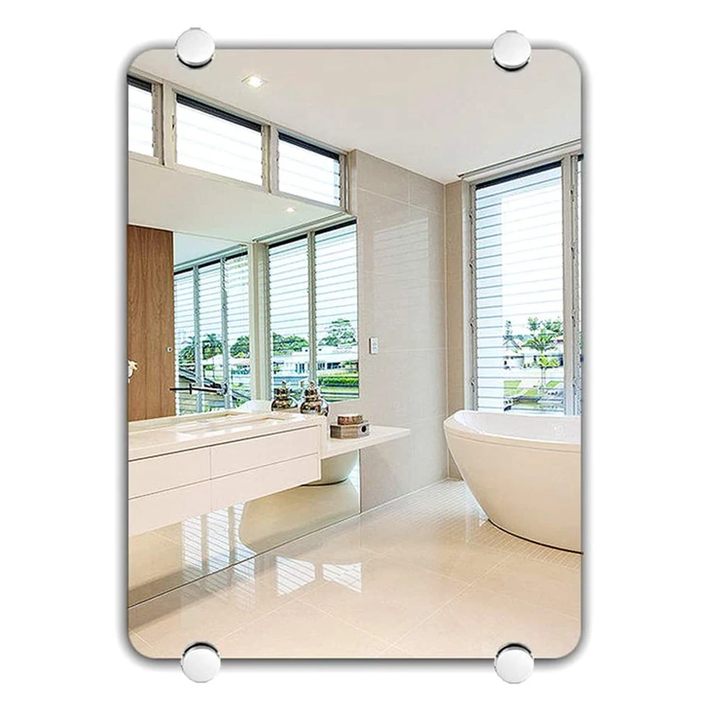 Glass Shelf Clamp Holder,Glass Fasteners 8Pcs 22mm/27mm Zinc Alloy Round Glass Clamp Bathroom Mirror Clips Holder Door Hardware