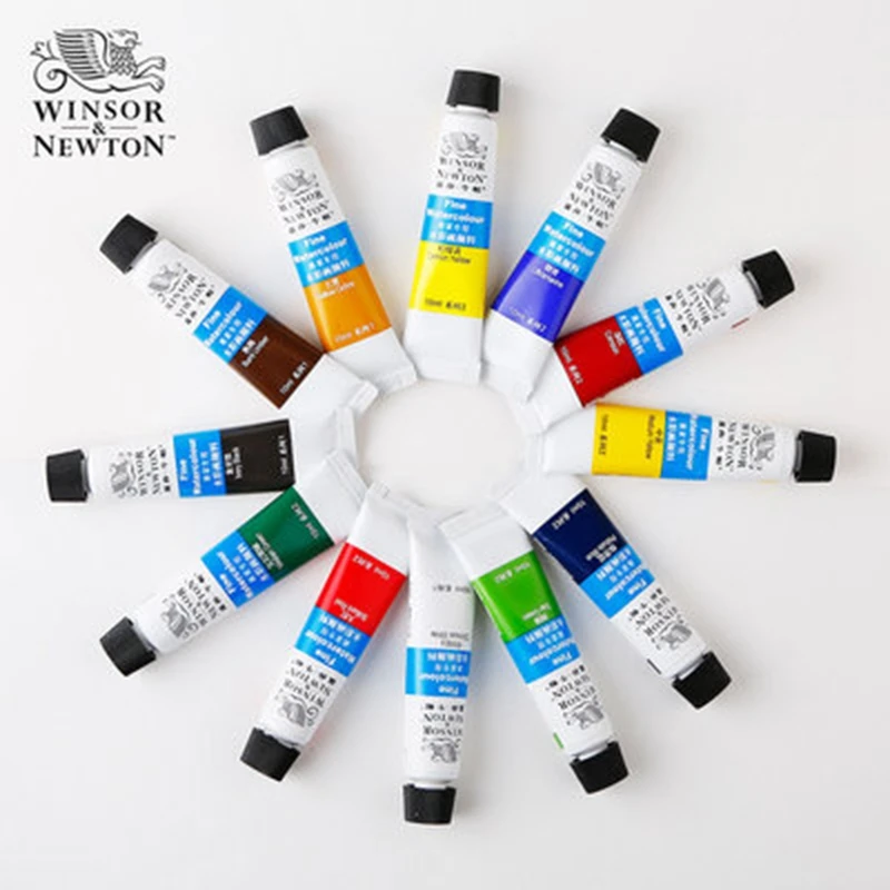 WINSOR& NEWTON 12/18/24 Цвета 10 мл акварель Краски пигмент с автоматической фокусировкой для художника товары для рукоделия яркие прозрачные чистые тонкой гладкой