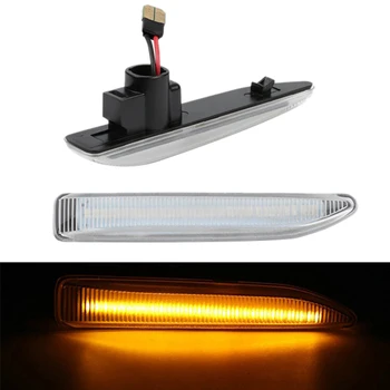 

2Pcs Car LED Side Marker Lights Turn Signal Light Side Repeater Lamp for BMW 7 Series E65 E66 E67 E68