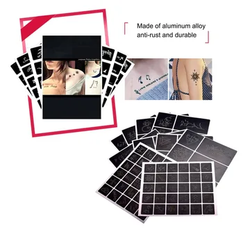 

108 Patterns Design Tattoo Stencil Album Professional And Reusable Tattoo Airbrush Stencil Template Booklet Book