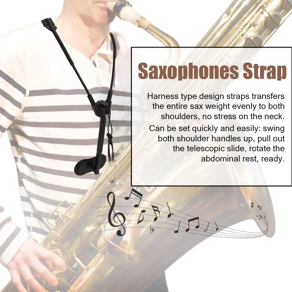 Saxophones ремень жгут Мягкий регулируемый ремень для саксофона студентов музыкальные части