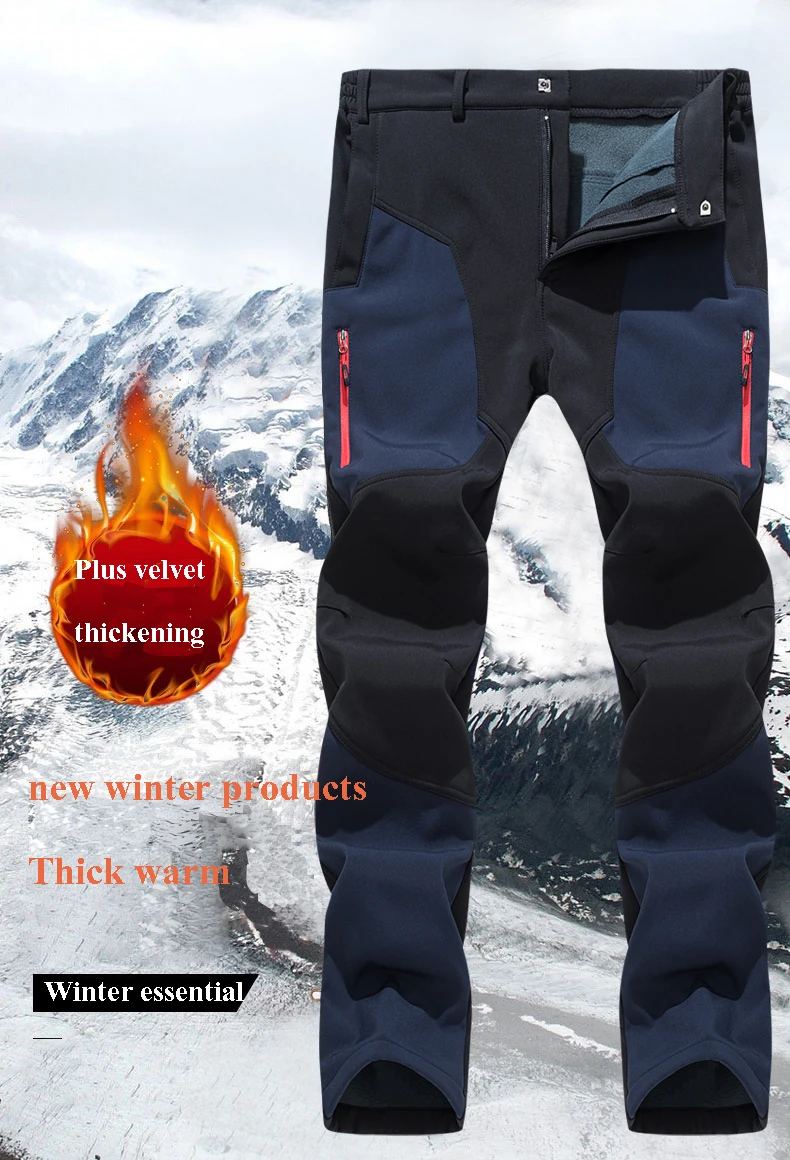 Description Picture 4 of itemNUONEKO-Men's Waterproof Thermal Trousers, Fleece Pants, Breathable, Warm, Outdoor, Hiking, Tourism, Camping, Trekking, Winter
