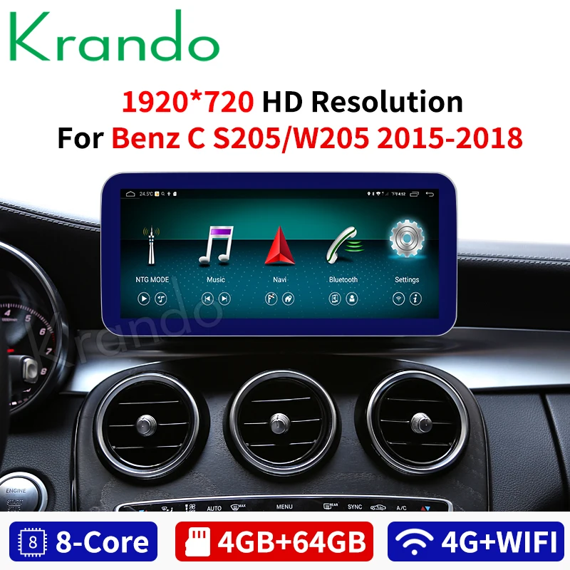 #*Cheap Krando Android 8.1 10.25 #039; #039; car radio navigation for Mercedes Benz C Class S205 W205 2015 2018 multimedia player with bluetooth