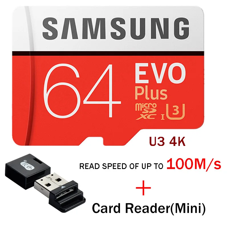 64G-C292 SAMSUNG Micro SD карта 64 Гб u3 карта памяти EVO Plus 64 Гб класс 10 TF карта C10 80 МБ/с./с MICROSDXC UHS-1 - Емкость: 64G-C292