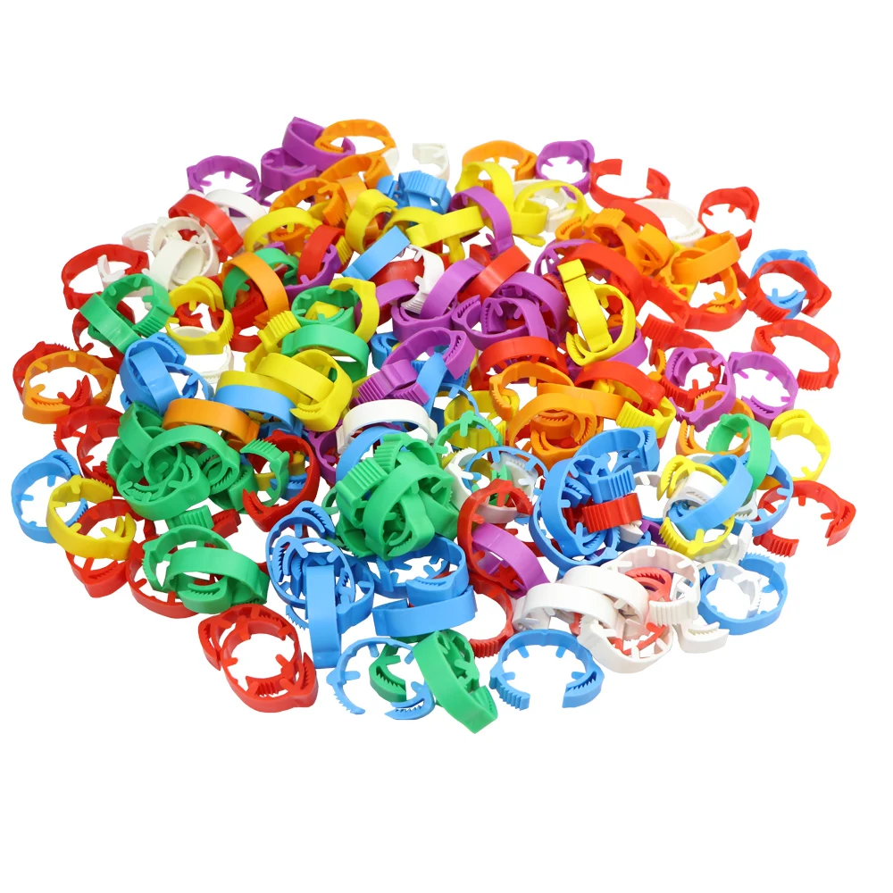 30PCS Blank Chicken Foot Ring 7 Colors Adjustable Digital Labels Poultry Leg Farm Identification Markers Tool Chick Duck