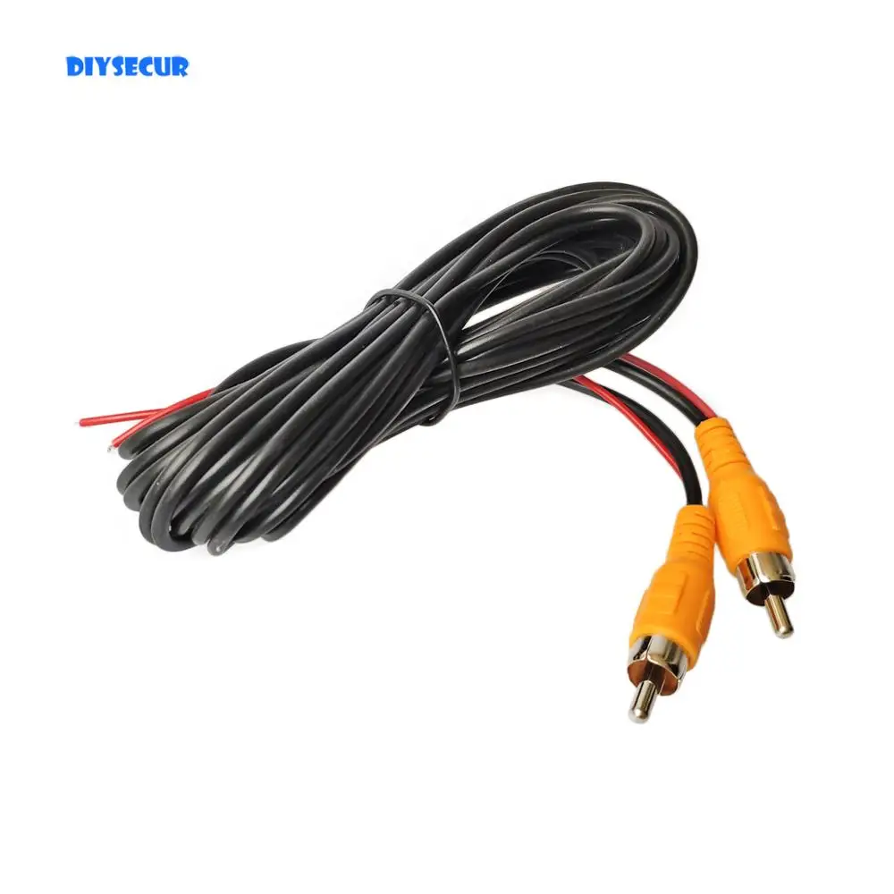 DIYSECUR 5 метров AV RCA удлинитель видео/Сигнальный кабель для автобуса/грузовика/автомобиля система заднего хода