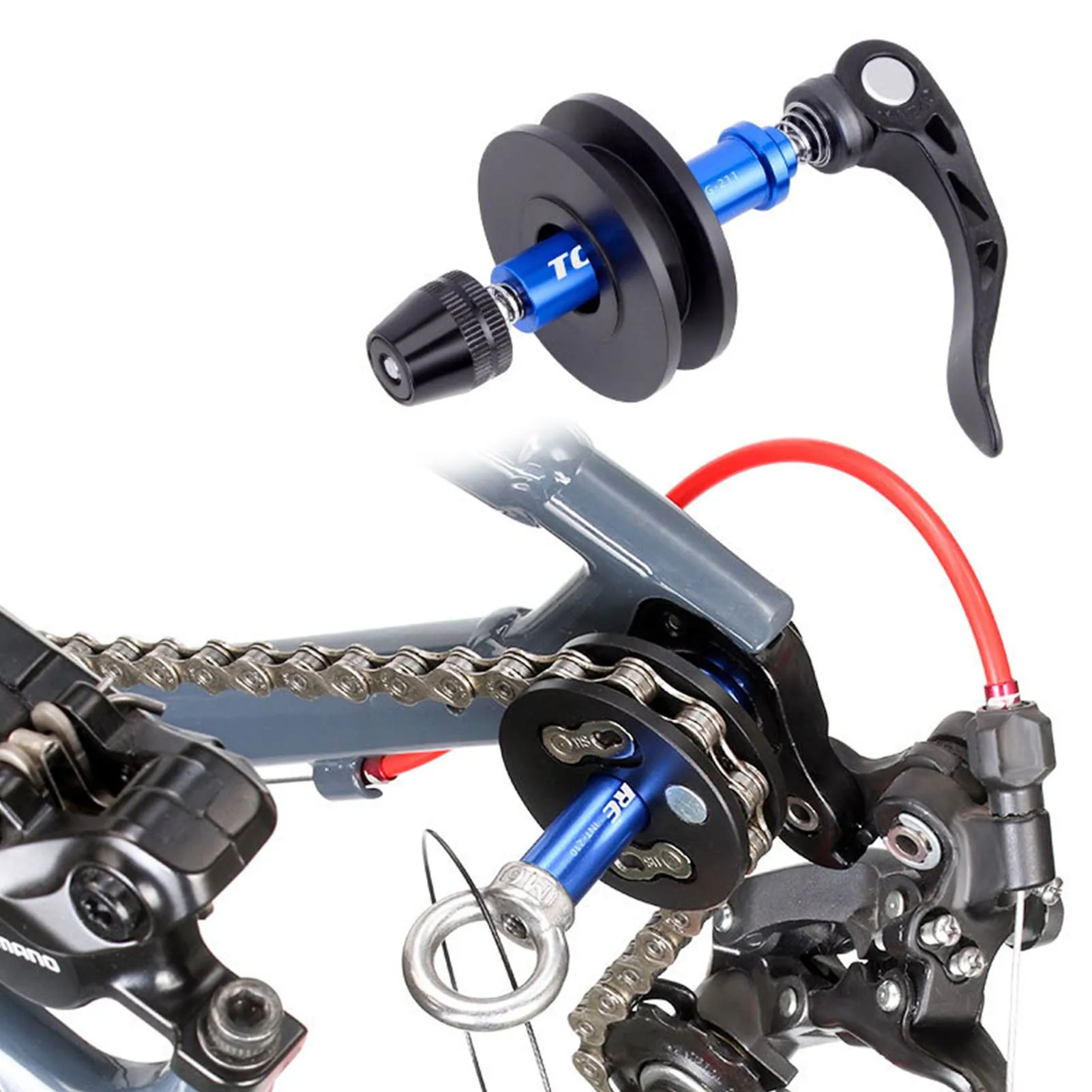 Bicycle Chain Clamp Virtual Flywheel Mountain Highway Wash Tensioner Bike Tool Cycling Cleaning Kit Accessory | Спорт и развлечения
