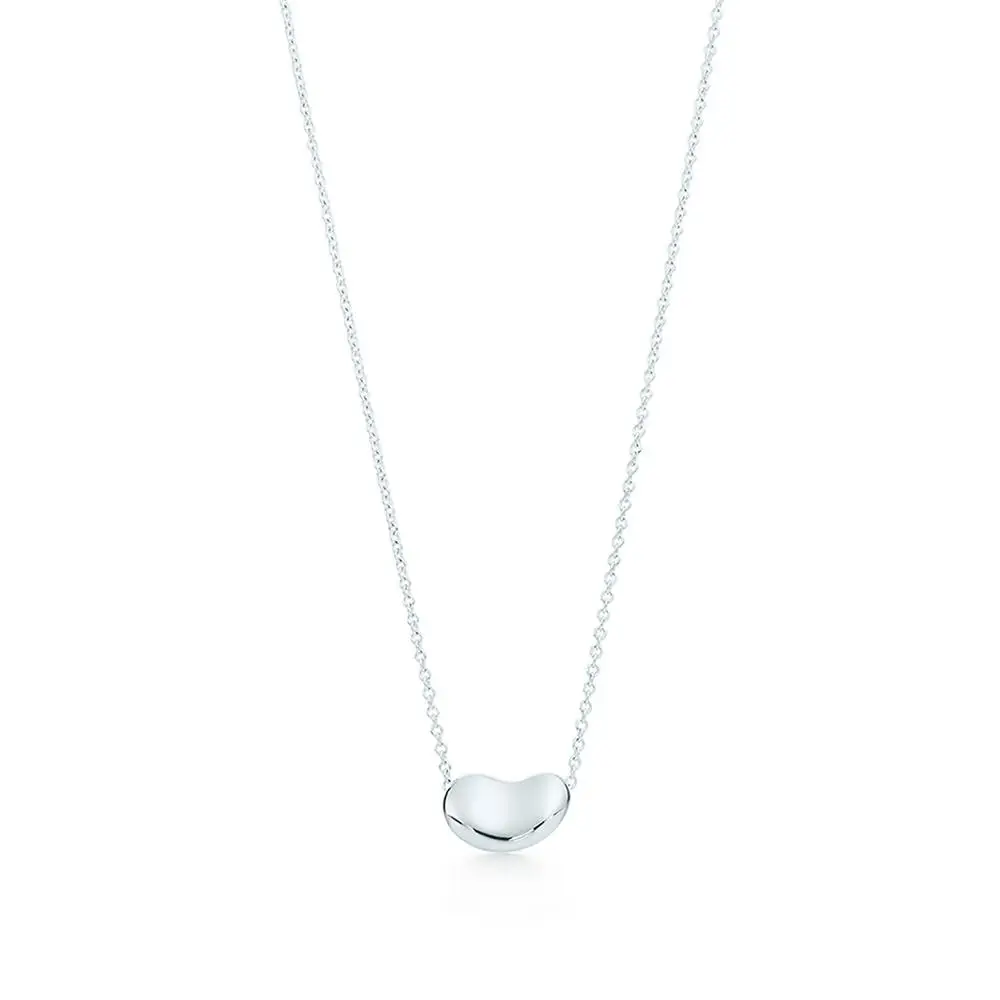 

Sliver Bean Necklace Pendant Perfect Gift