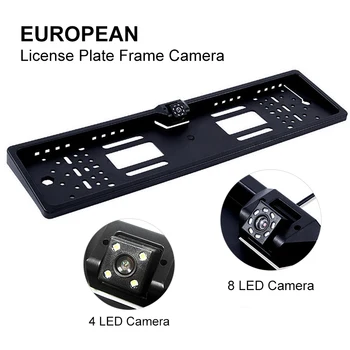 

Universal Car License Plate Frame Night Vision Car Rear View Camera Reverse Rear Camera With 4/8 Led Light