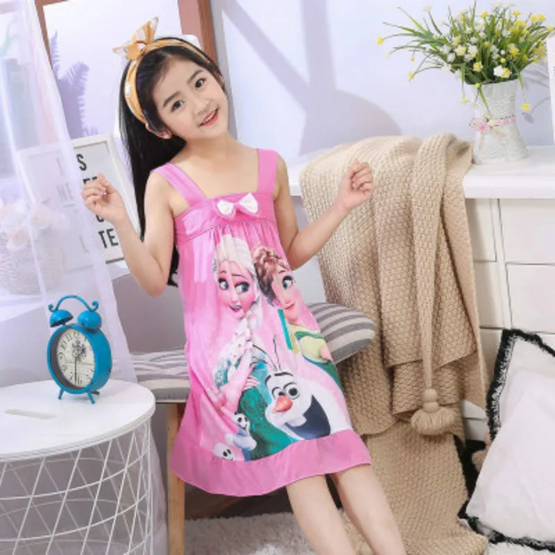 pajama sets affordable	 Frozen Anna Elsa Toddler Girls Dress Summer Cartoon Nightdress Clothes Short Sleeve Pajamas Princess Dress Kids Homewear Baby adonna nightgowns	