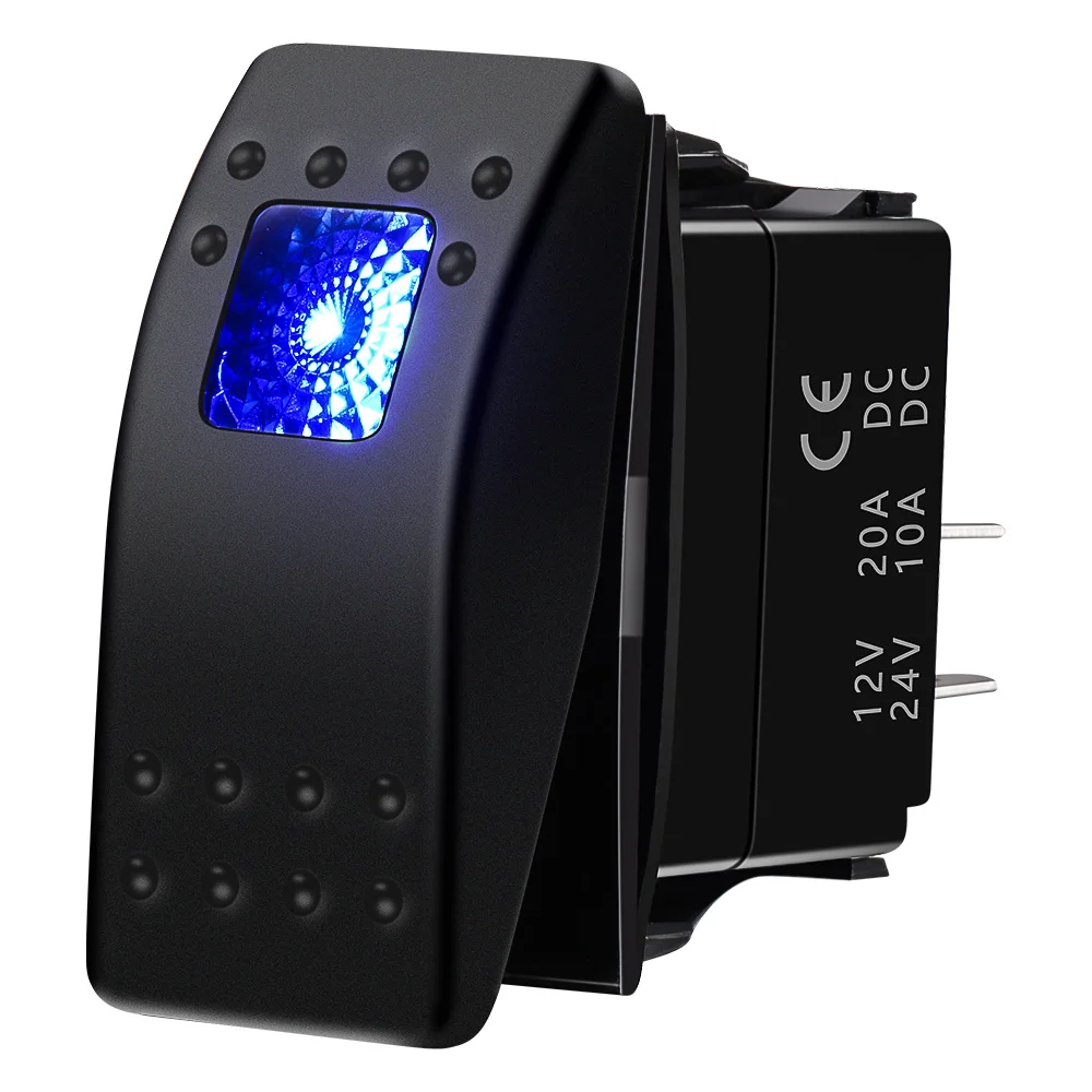 

12V Waterproof Digital Voltmeter Boat Switch Panel Car Switch Panel Car Marine LED Rocker Switch Panel Switch Accessory