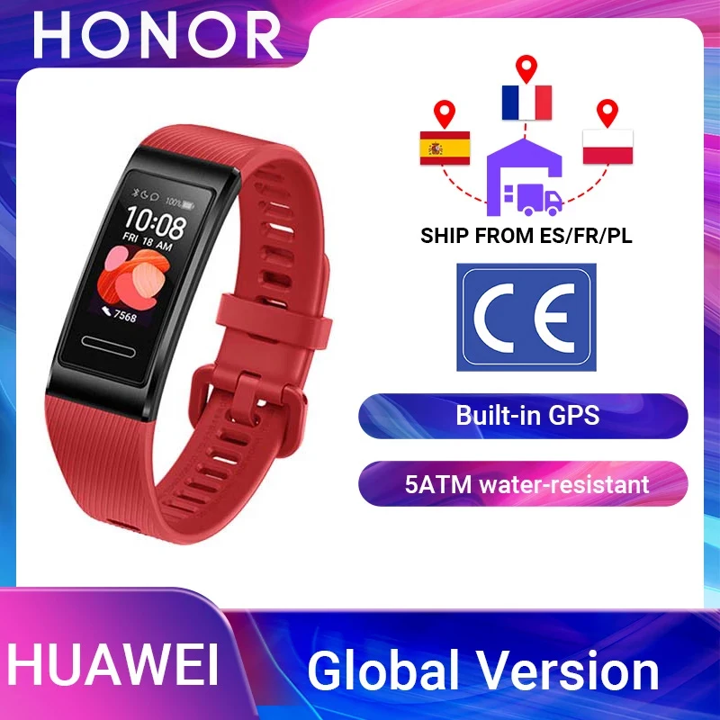 RUB 2000 250 ПРОМО КОД:LIVE664 Оригинальный Huawei Band 4 Pro GPS Amoled 0 95 'металлический материал