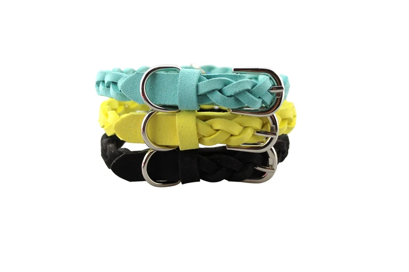 Dog Collar Braided Puppy Cat Pet Collars with Bell Adjustable Pets Product Small Dog Collars Pet Accessories Dog Collar