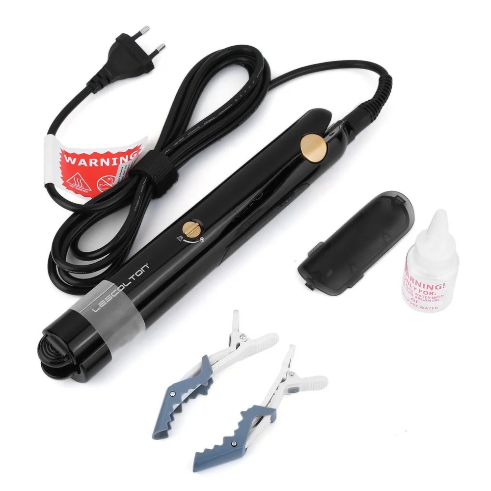 

LESCOLTON 2 in 1 Argan Oil Steam Curling Straightener for DIY Hairstyle for Women with Safety Shut Off Function EU Plug