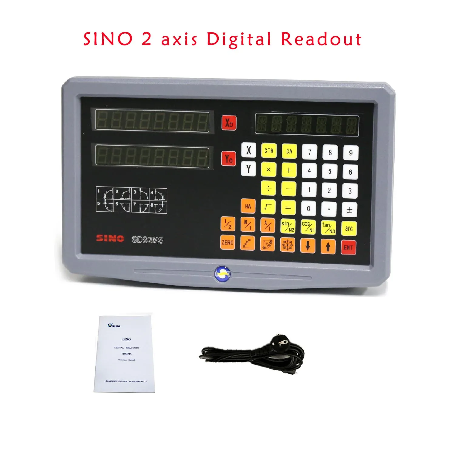 Sino sds2ms 2 axis digital readout dro display para x y z machados