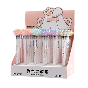 

36 pcs/lot Creative Cat Paw Mechanical Pencil Cute Student Automatic Pen For Kid School Office Supply Promotional gifts