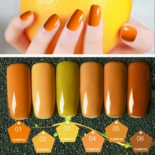 15 мл,гель лак, серия цветов тыквы, 6 цветов, Гель-лак для ногтей для женщин, художественный полуперманентный лак для ногтей, УФ-гель, гель для ногтей