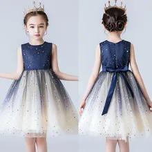 Блестящее платье-пачка для девочек на свадьбу, вечернее детское праздничное бальное платье принцессы, детские платья для девочек, официальная одежда
