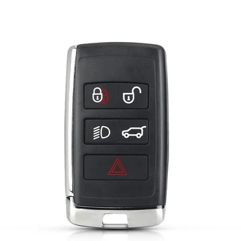 KEYYOU aggiornato 5 pulsanti portachiavi con telecomando per auto portachiavi per Land Rover Range Rover LR2 LR4 fit Jaguar f-pace f-type XE XF XJ - KEYYOU aggiornato 5 pulsanti portachiavi con telecomando per auto portachiavi per Land Rover Range Rover