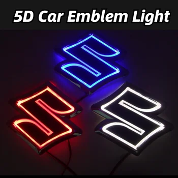 

5D Car Styling LED Front Trunk Emblem for Suzuki Logo Swift Samurai SX4 Jimny Vitara Baleno Alto Hayabusa Auto Light Decoration