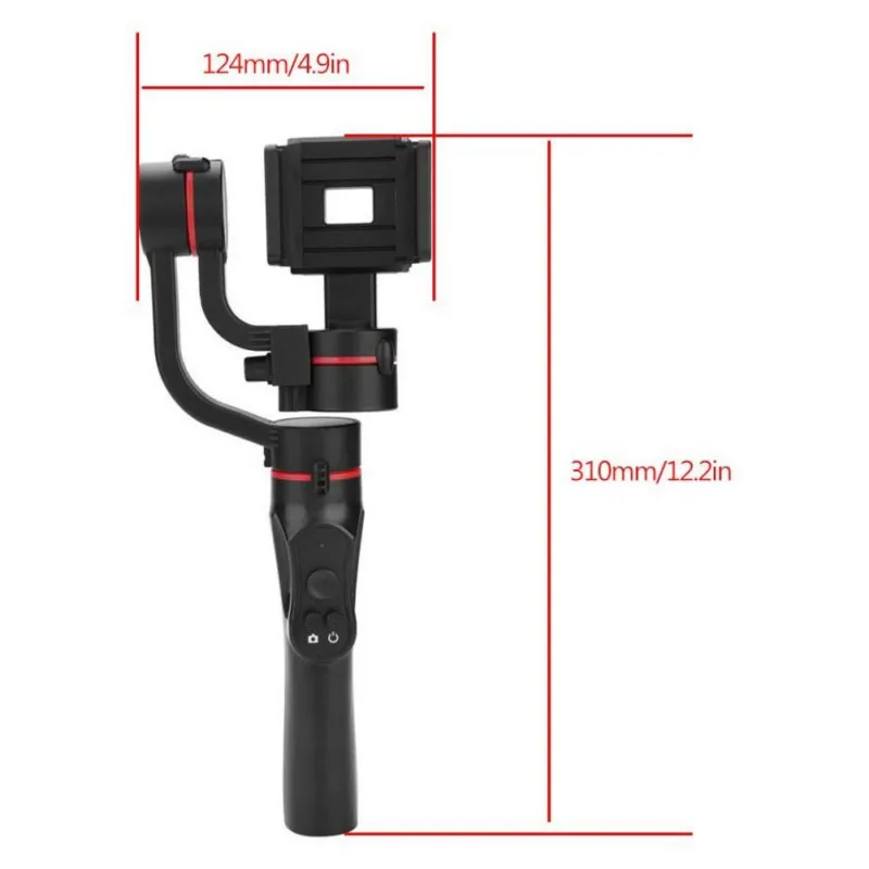 3-х осевой ручной шарнирный стабилизатор для камеры GoPro держатель смартфона Поддержка палка для селфи для iPhone samsung Galaxy huawei и т. д. смартфонов