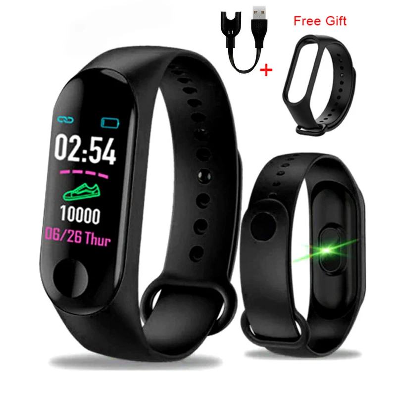 

M3 Plus Smart Bracelet Heart Rate Blood Pressure Health Waterproof Smart Watch M3 Pro Bluetooth Watch B