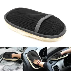 Gant de lavage de voiture, 1 pièce, laine artificielle anti rayures, multifonction, pour le nettoyage des vitres, pièces d'entretien automobile, haute qualité 