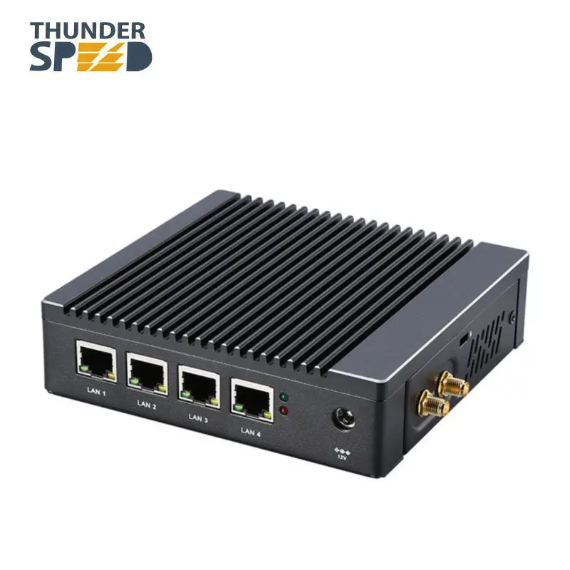 US $129.00 Newest Industrial Windows Mini PC Server 4 LAN Port Pfsense Firewall Router Wireless Access Points