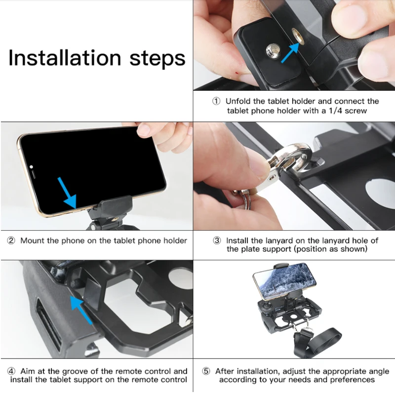 Foldable Expansion Bracket for DJI Mini 3 Pro/Air 2S/Mini 2 Tablet Holder Portable Remote Control for DJI Mavic 3 Drone