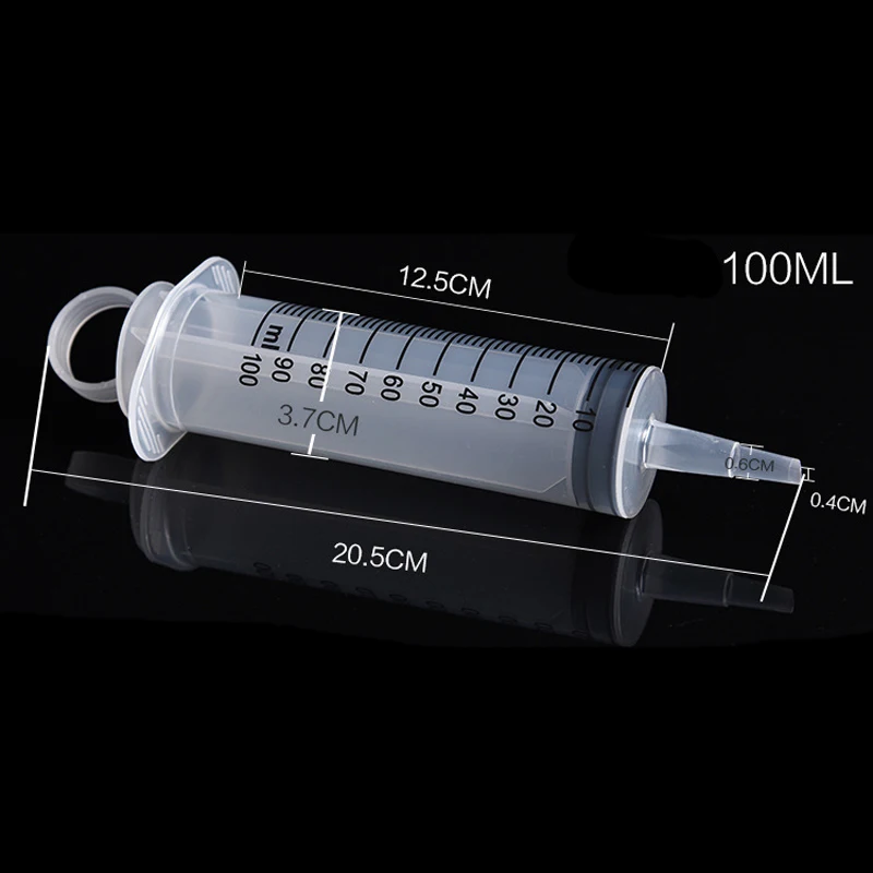 1 set New 100ml Disposable Syringe For Refilling Measuring + 1m Silicone Tube