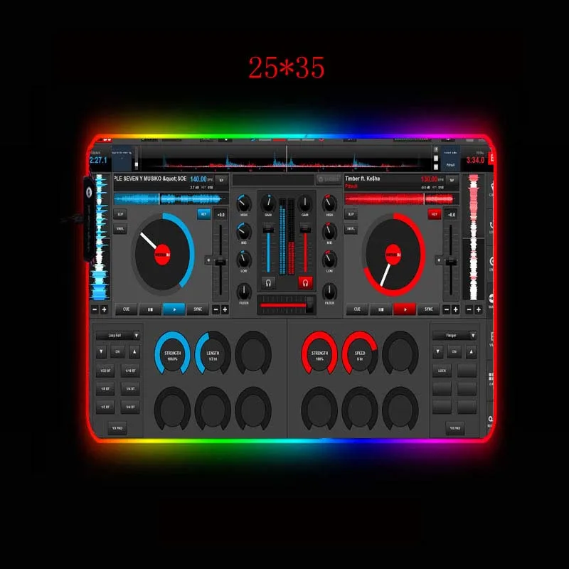 XGZ Large RGB LED Mouse Pad 7 Color USB Wired Lighting Gaming Gamer Non slip Colorful 5