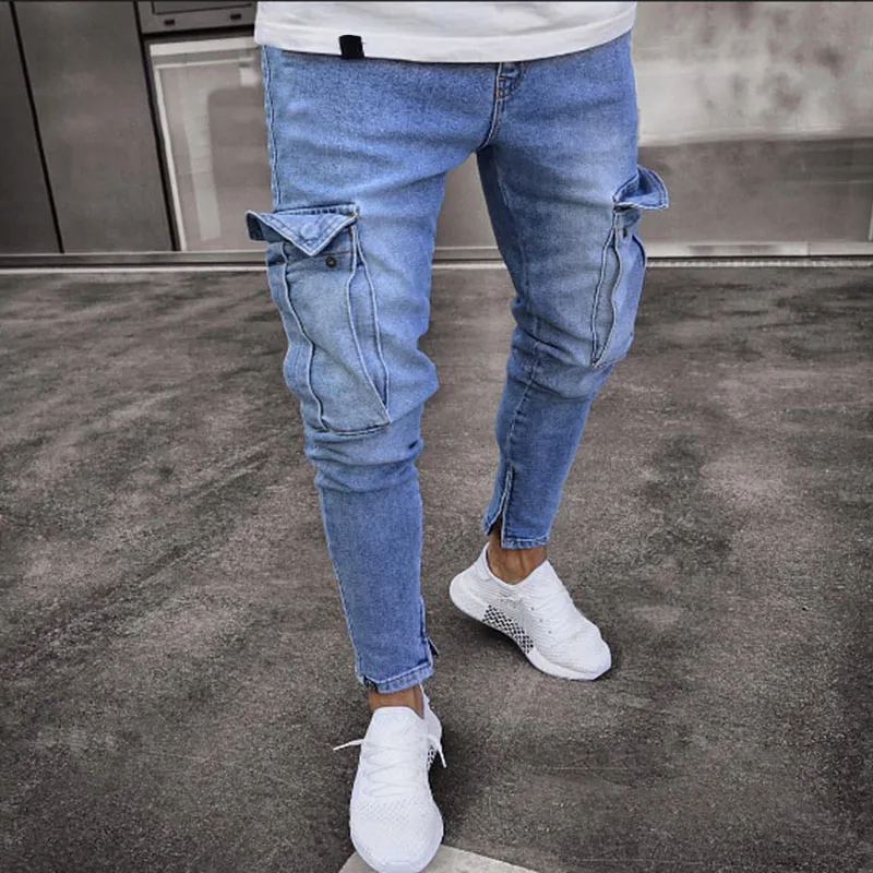 Nice Men Slim fit Knee Holes hip hop 