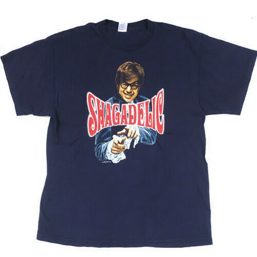 Винтажная Футболка Austin Powers Shagadelic 1998 майка из фильма Mike Meyers Mini Me брендовые Модные