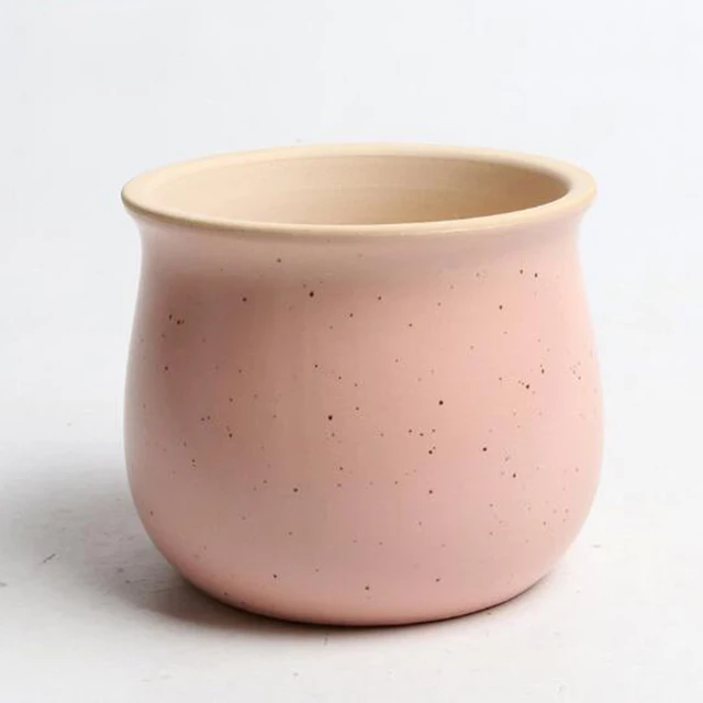 6 Colors Simple Pure Color Ceramic Planter Fleshy Plant Pot Flower Plant Vase Micro Landscape Home Garden Decoration 6