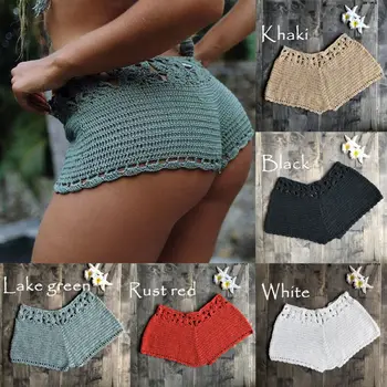 

Women's Casual High Waisted Short Mini Knitwear Slim Beach Shorts Hot Pants