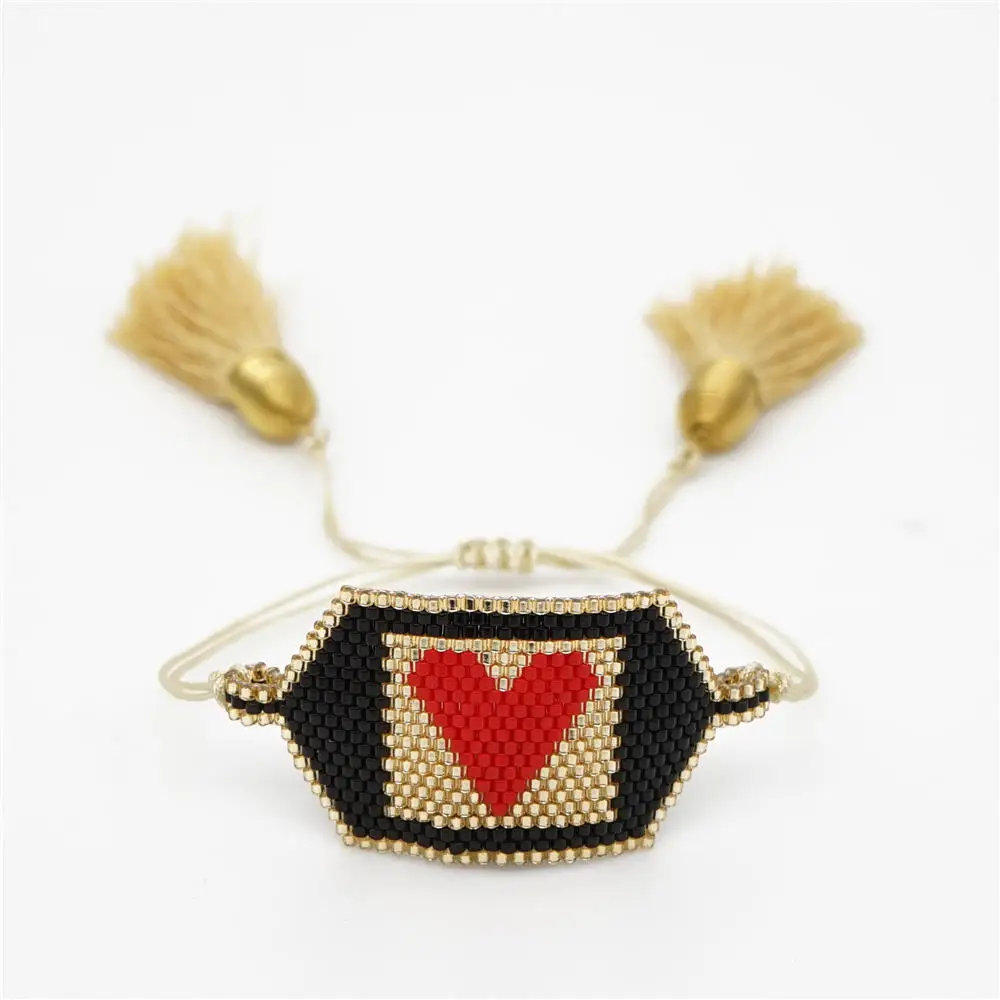 Go2boho MIYUKI браслет для женщин Любовь ювелирные изделия друзья Pulseras Mujer браслеты miyuki joyeria Золотые бусы из нержавеющей стали