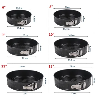 

Cake Pan Carbon Steel Non-stick Spring Form Baking Pan Removable Bottom Cake Pan Cake Baking Moulds Kitchen Accessories